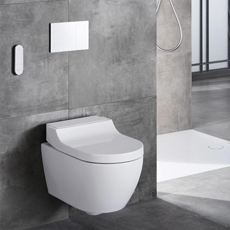 GEBERIT – Vaso Bidet Sospeso AQUACLEAN TUMA COMFORT con Sedile chiusura rallentata colore Bianco - immagine 2
